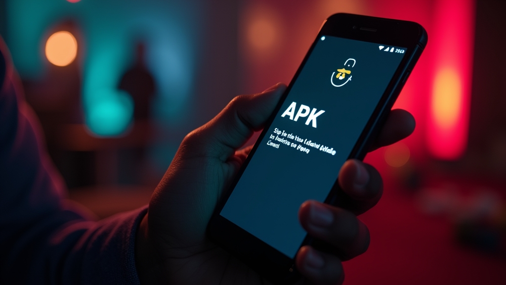 Android phone showing an APK installation error in a dark casino setting