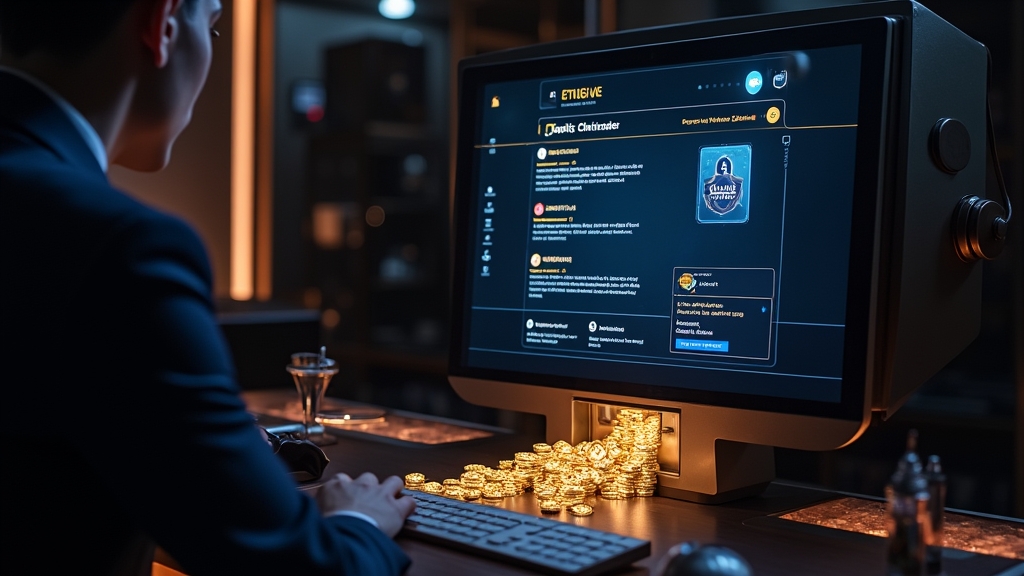 Withdrawal approval screen with bank transfer and secure casino payout visuals